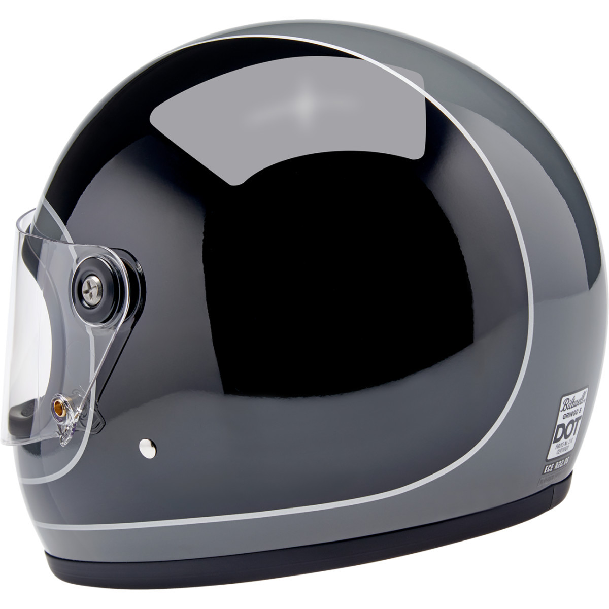 Biltwell #1003-562-504 - Gringo S Helmet - Tracker - Gloss Storm Gray/Black - Large