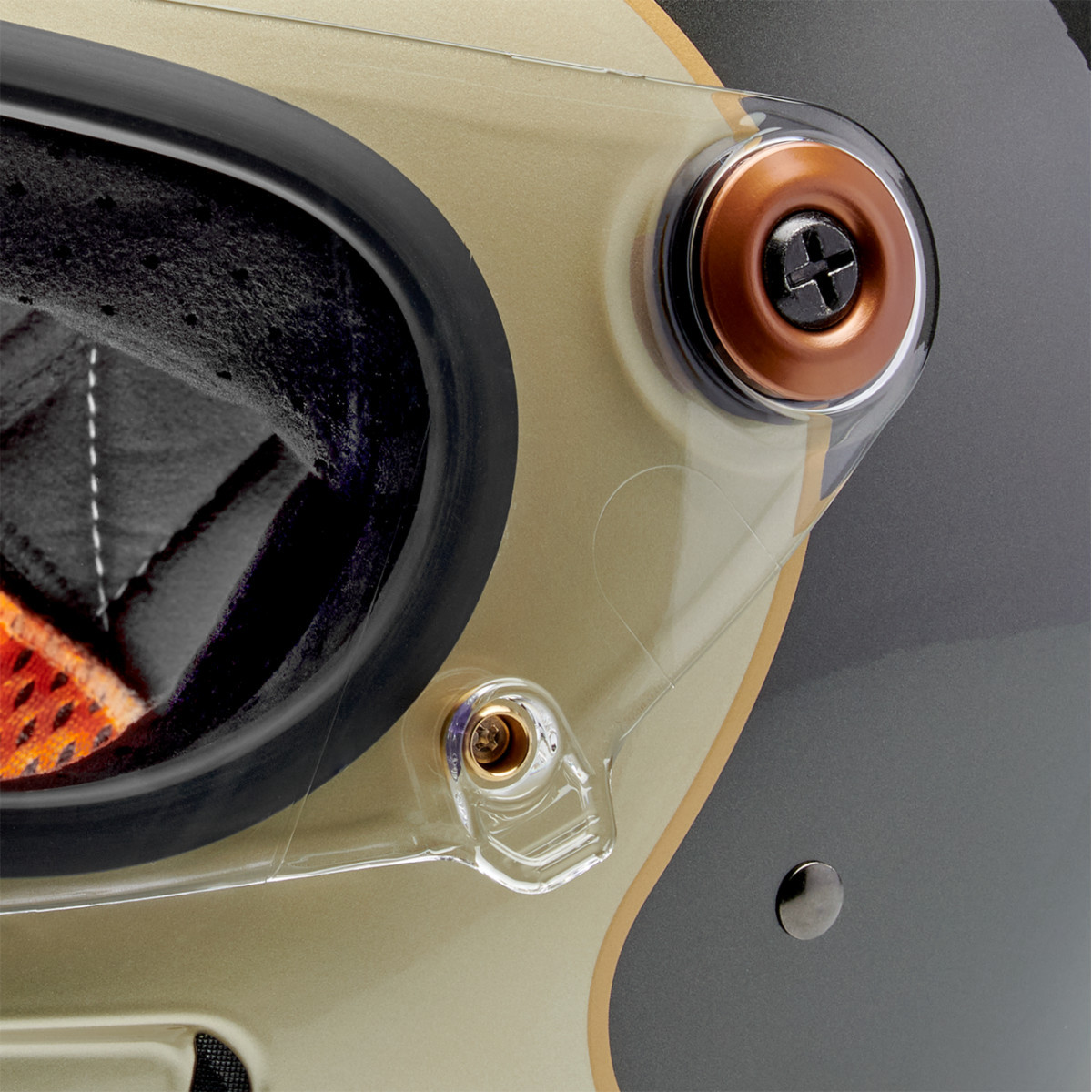 Biltwell #1006-5100-501 - Gringo SV Helmet - Tracker - Gloss Metallic Champagne/Charcoal - XS