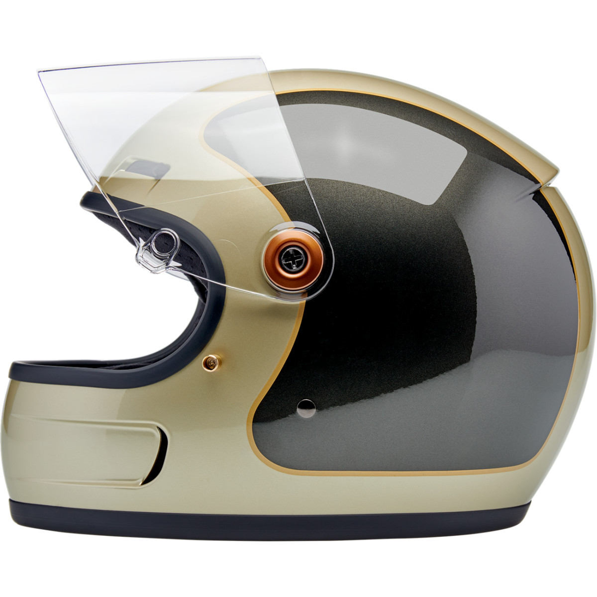 Biltwell #1006-5100-502 - Gringo SV Helmet - Tracker - Gloss Metallic Champagne/Charcoal - Small