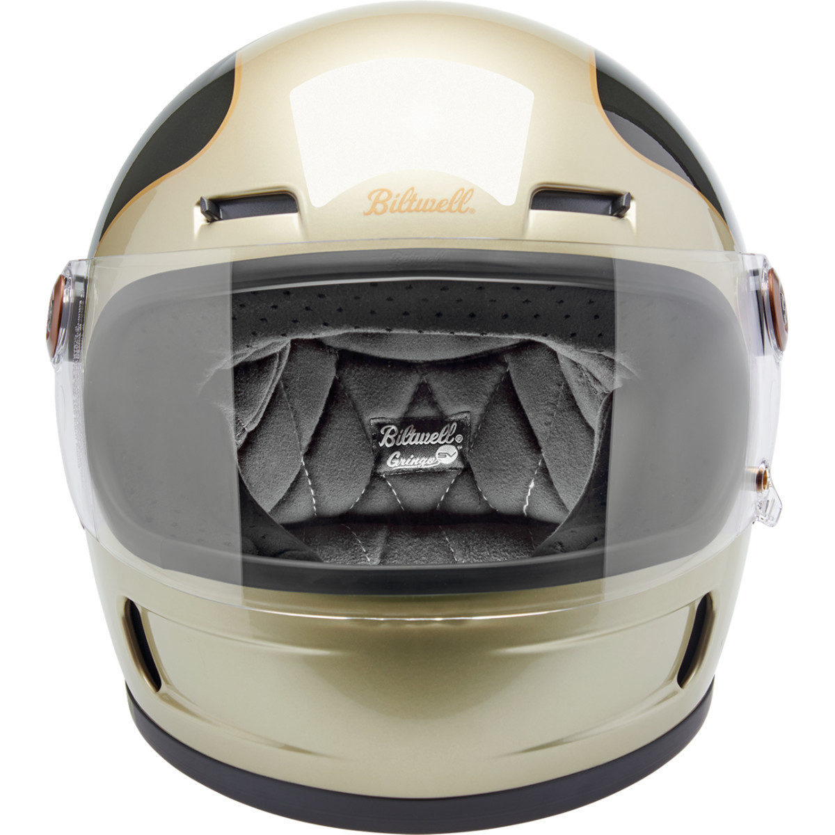 Biltwell #1006-5100-504 - Gringo SV Helmet - Tracker - Gloss Metallic Champagne/Charcoal - Large