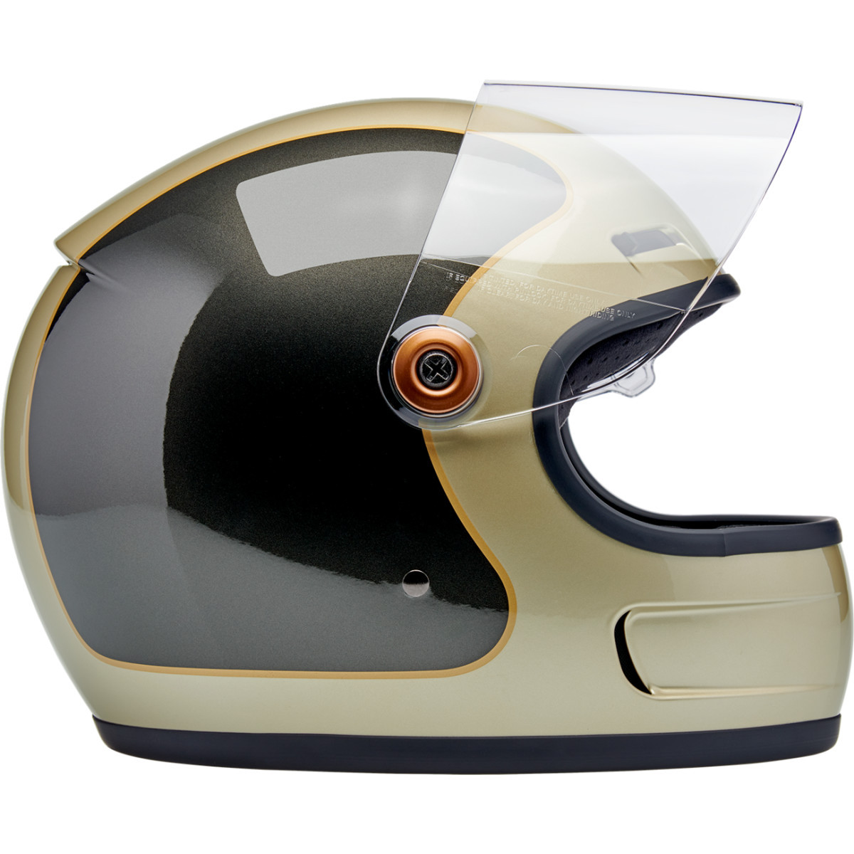 Biltwell #1006-5100-504 - Gringo SV Helmet - Tracker - Gloss Metallic Champagne/Charcoal - Large