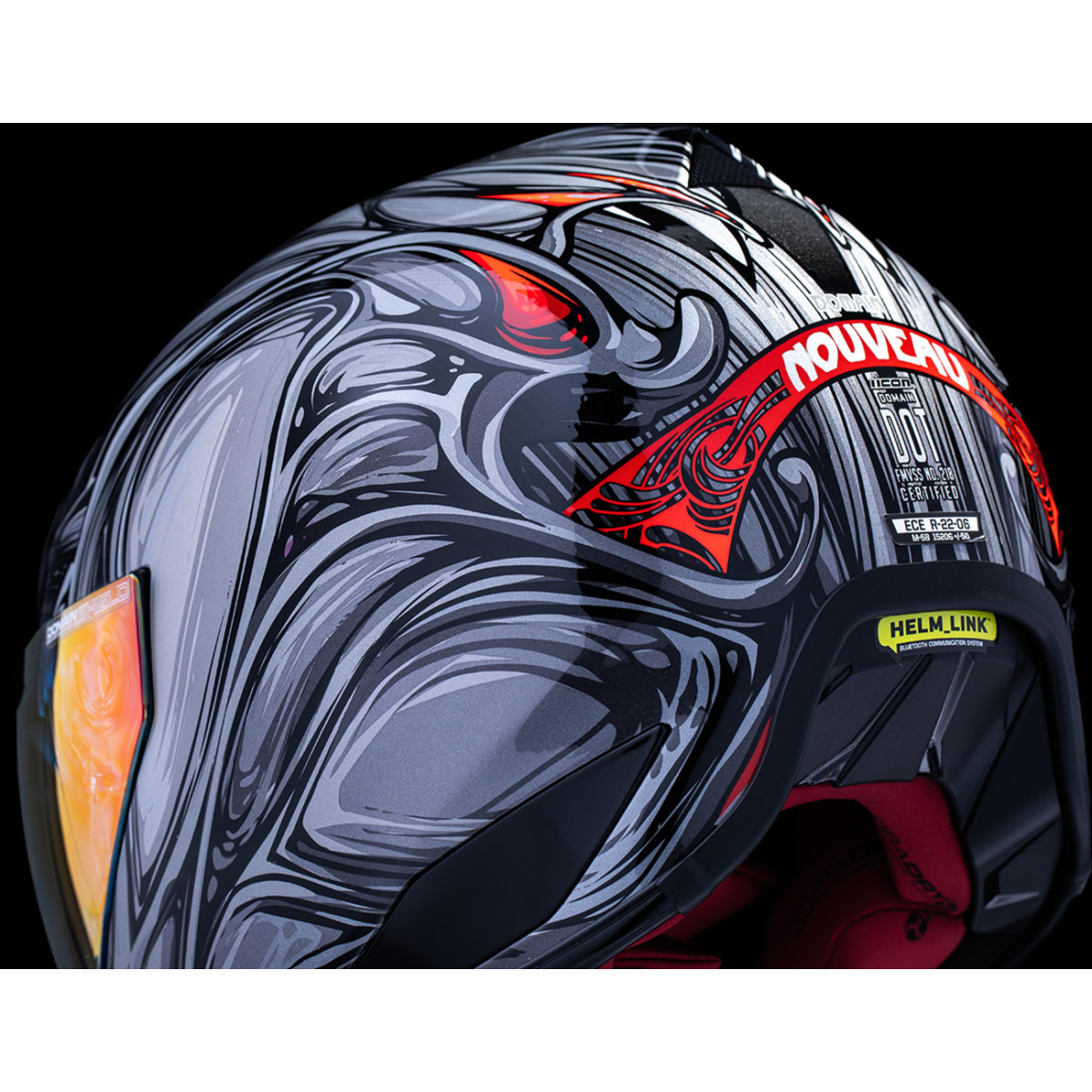 Icon - Domain™ Helmet - Nouveau - Silver - Small