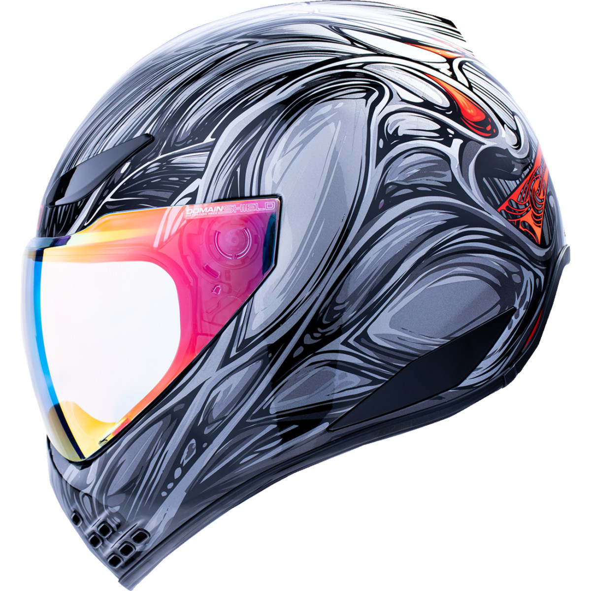 Icon - Domain™ Helmet - Nouveau - Silver - 3XL