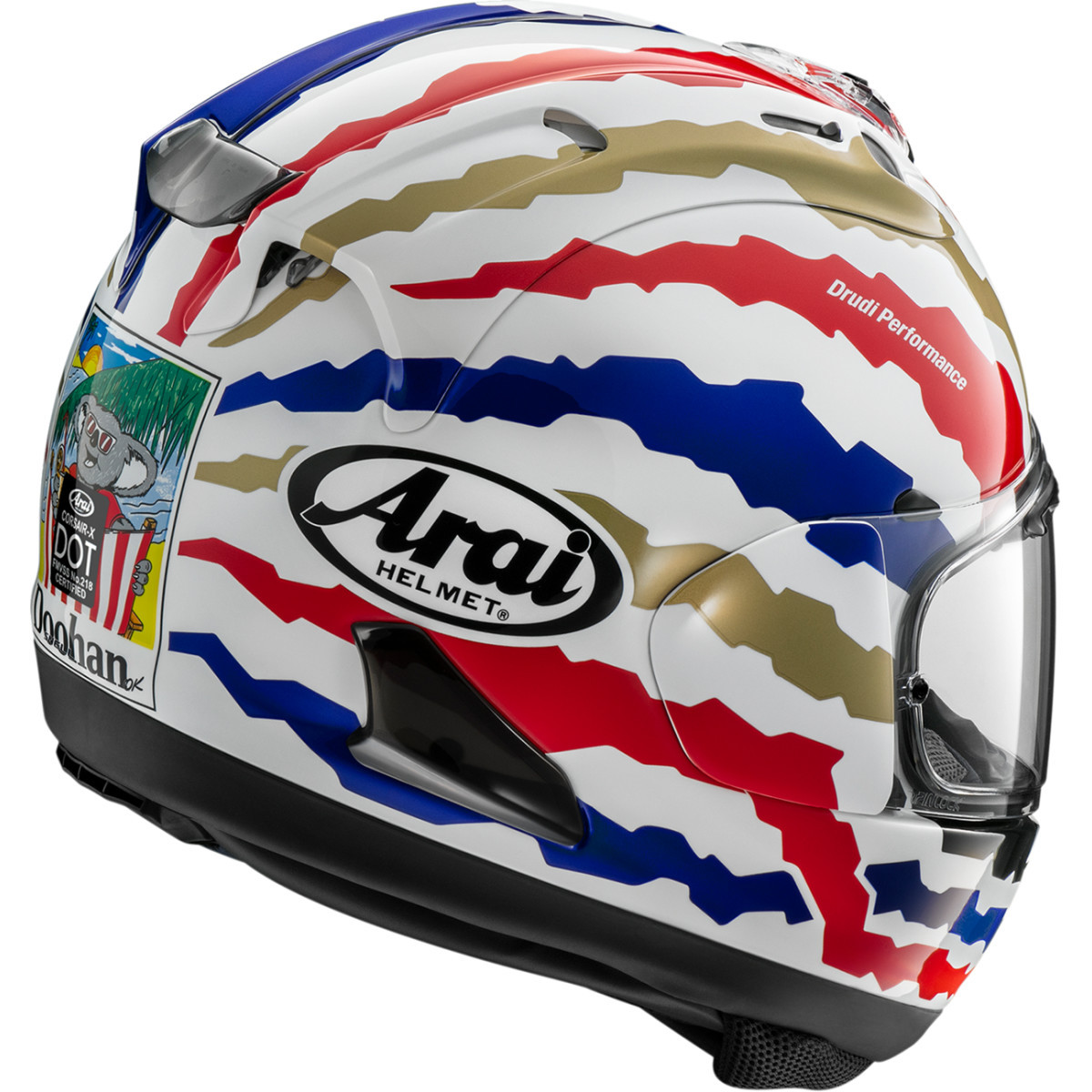 Arai Helmets #0101-18545 - Corsair-X Helmet - Doohan Restyle - Large