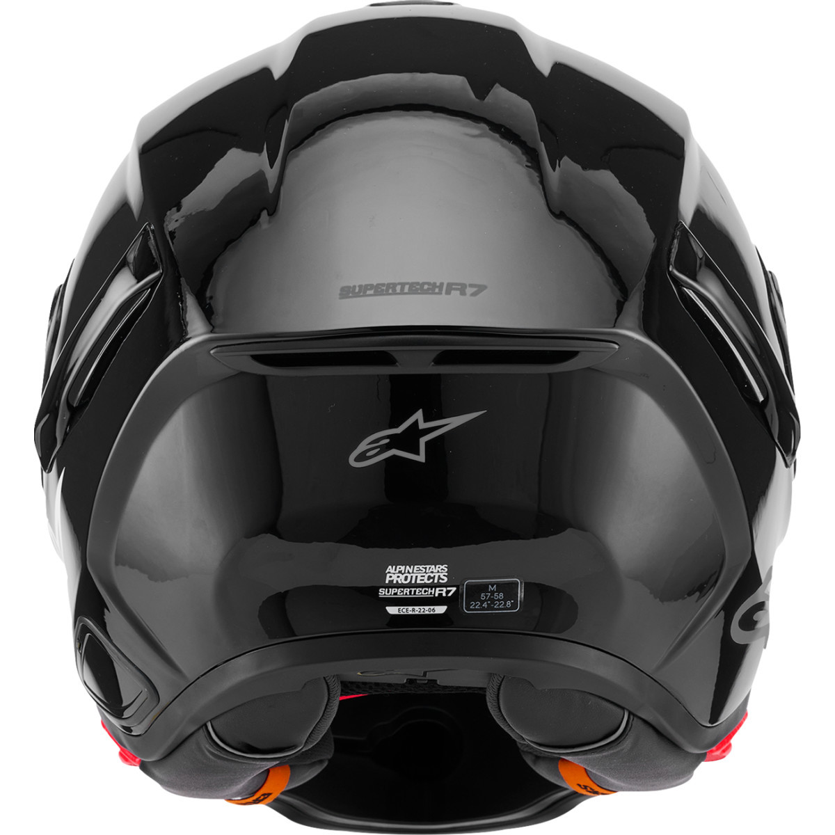 Alpinestars #8202126-1180-S - Supertech R7 Helmet - 22.06 - Solid - Gloss Black - Small