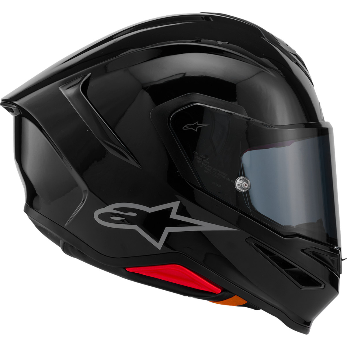 Alpinestars #8202126-1180-M - Supertech R7 Helmet - 22.06 - Solid - Gloss Black - Medium