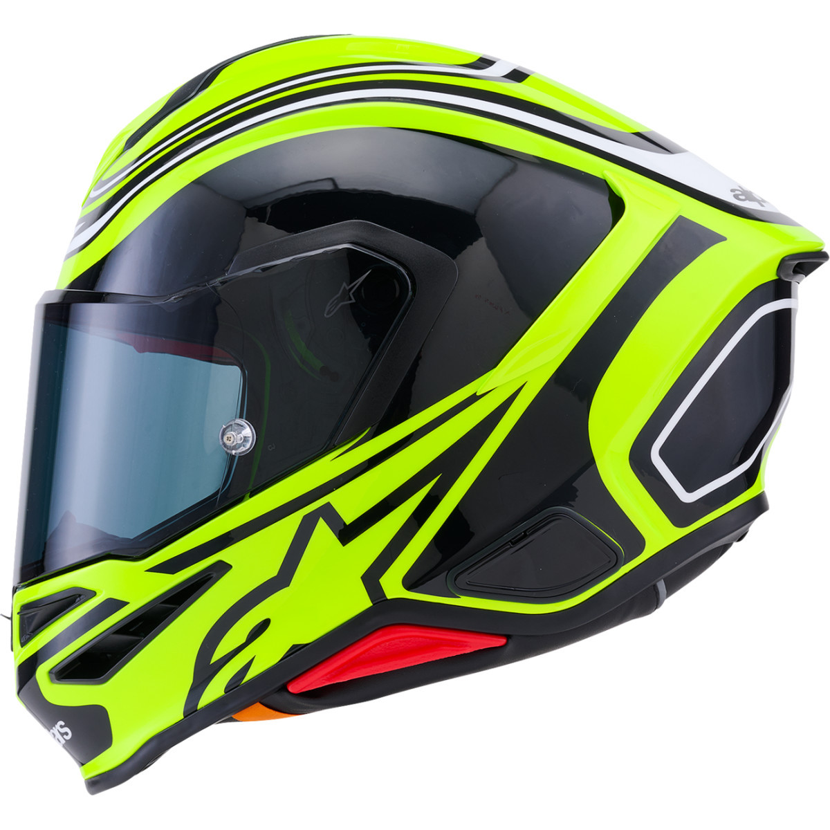 Alpinestars #8202826-5021-XS - Supertech R7 Helmet - Zeal - 22.06 - Gloss Yellow Fluo/Black/White - XS