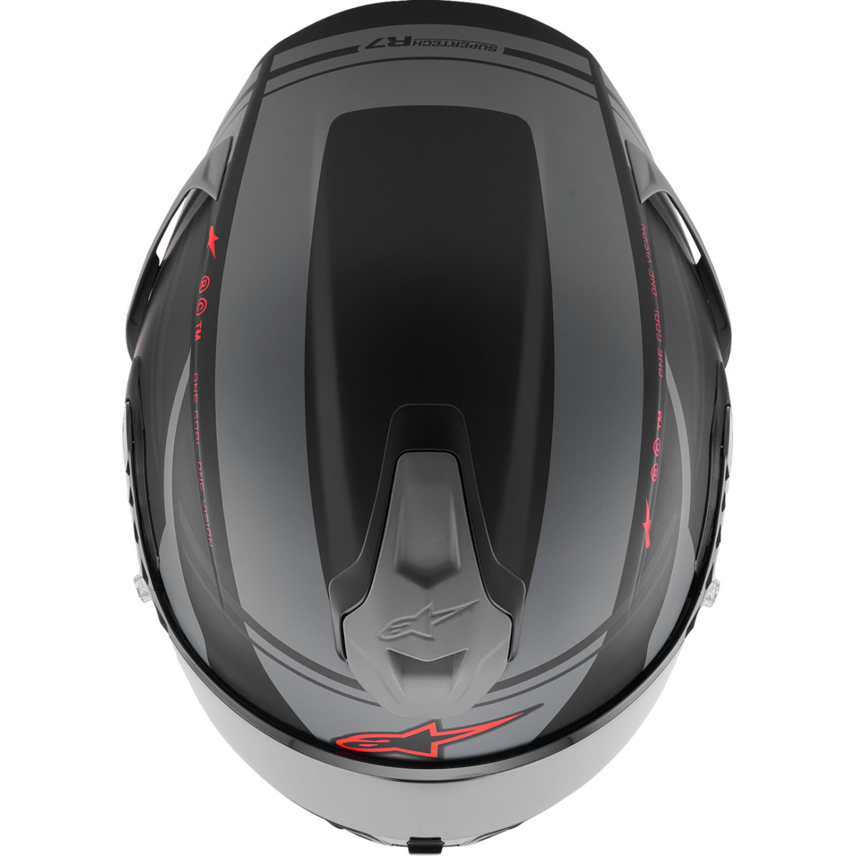 Alpinestars #8203426-1653-M - Supertech R7 Helmet - 22.06 - A-Core - Matte Black/Gray/Red - Medium