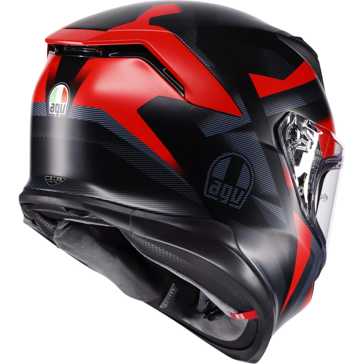 AGV #2118399004-015-M - K7 Helmet - Glimpse - Matte Black/Red - Medium