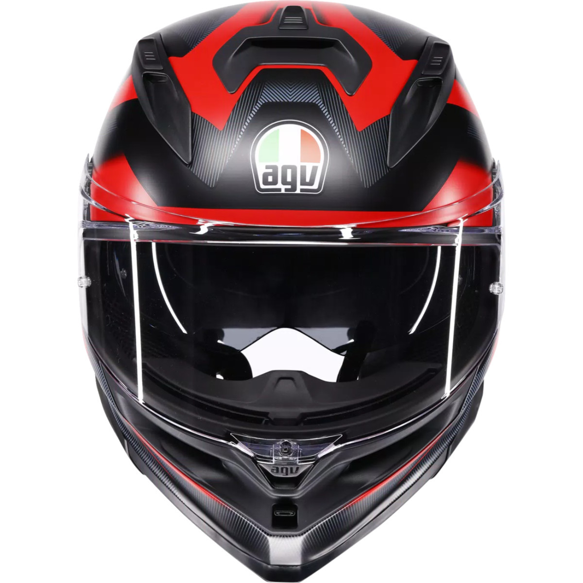 AGV #2118399004-015-M - K7 Helmet - Glimpse - Matte Black/Red - Medium