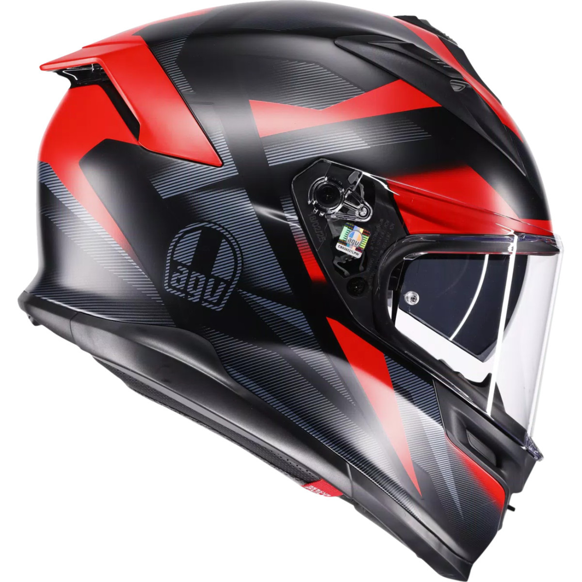 AGV #2118399004-015-L - K7 Helmet - Glimpse - Matte Black/Red - Large