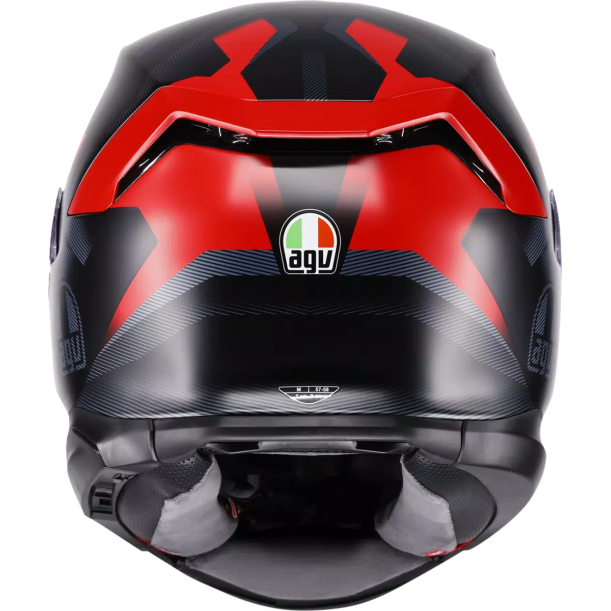 AGV #2118399004-015-XXL - K7 Helmet - Glimpse - Matte Black/Red - 2XL