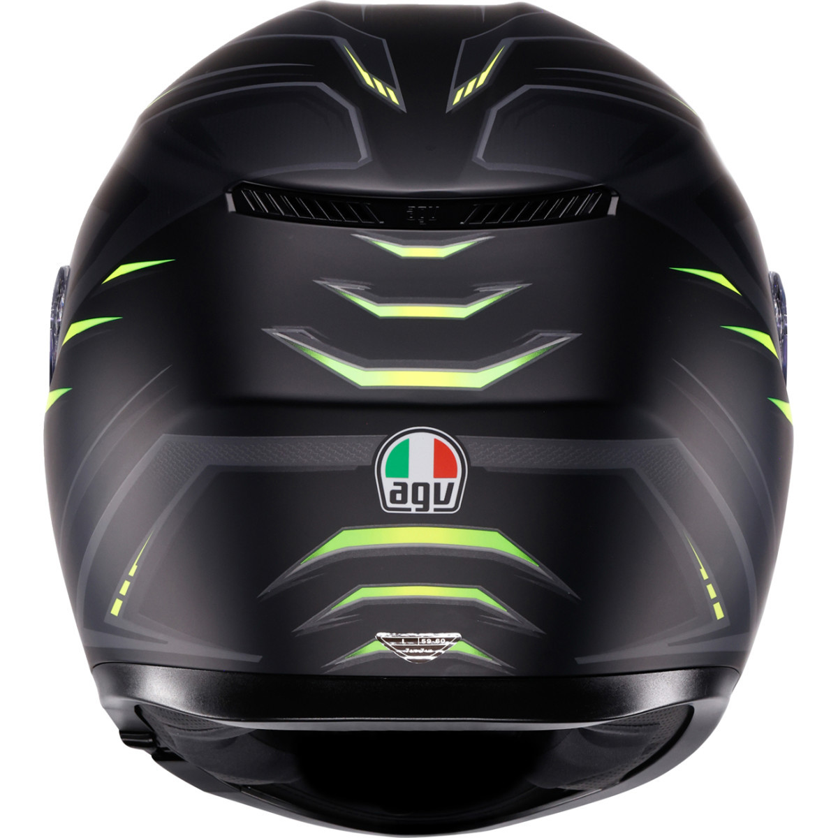 AGV #2118381004-026-S - K3 Helmet - Syth - Matte Black/Yellow Fluo - Small