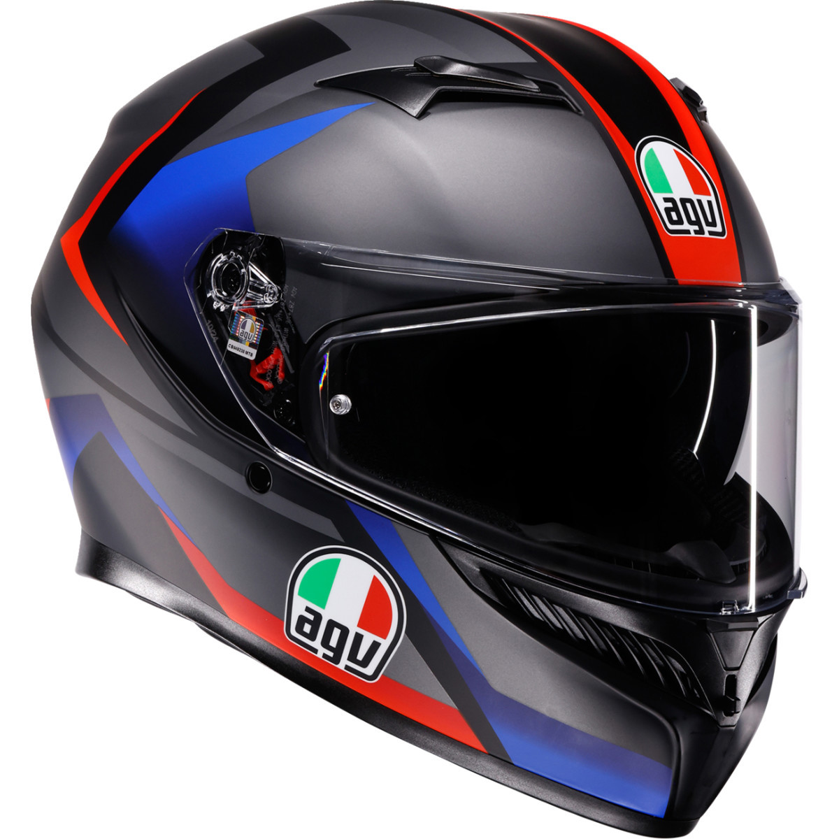 AGV #2118381004-024-S - K3 Helmet - Striga - Matte Black/Blue/Red - Small