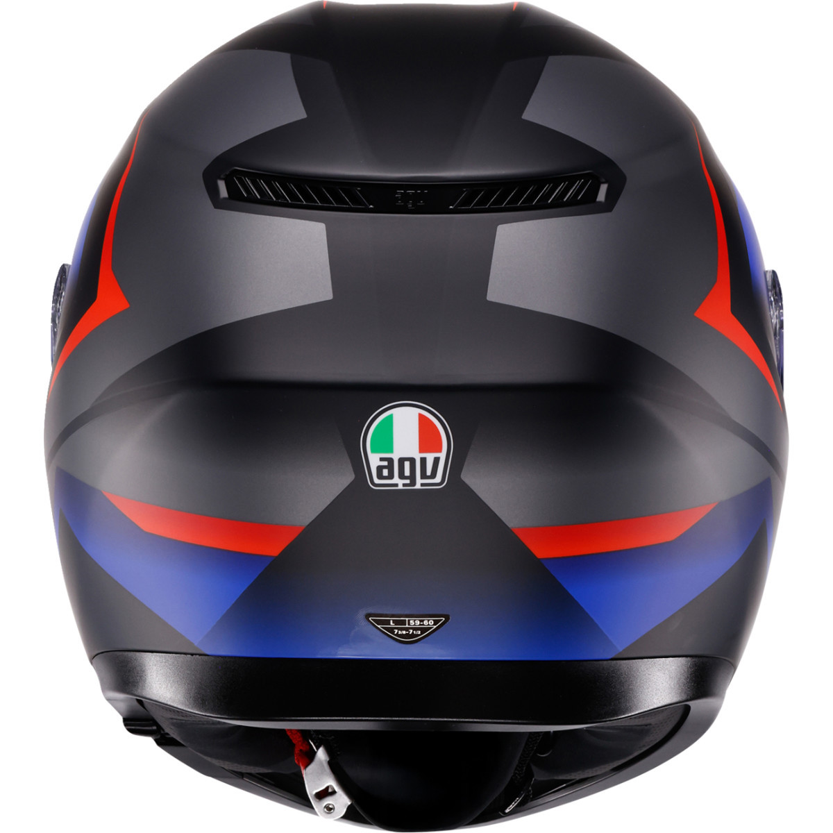AGV #2118381004-024-L - K3 Helmet - Striga - Matte Black/Blue/Red - Large