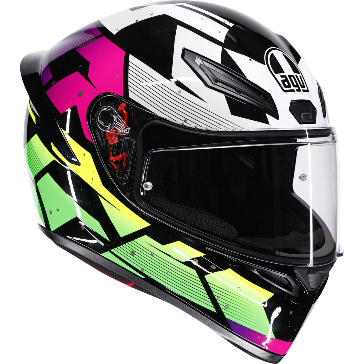 AGV #2118394018-071-XS - K1 S Helmet - Punkpulse - Black/Purple/Lime - XS