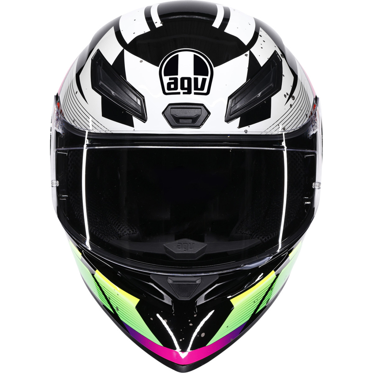 AGV #2118394018-071-S - K1 S Helmet - Punkpulse - Black/Purple/Lime - Small