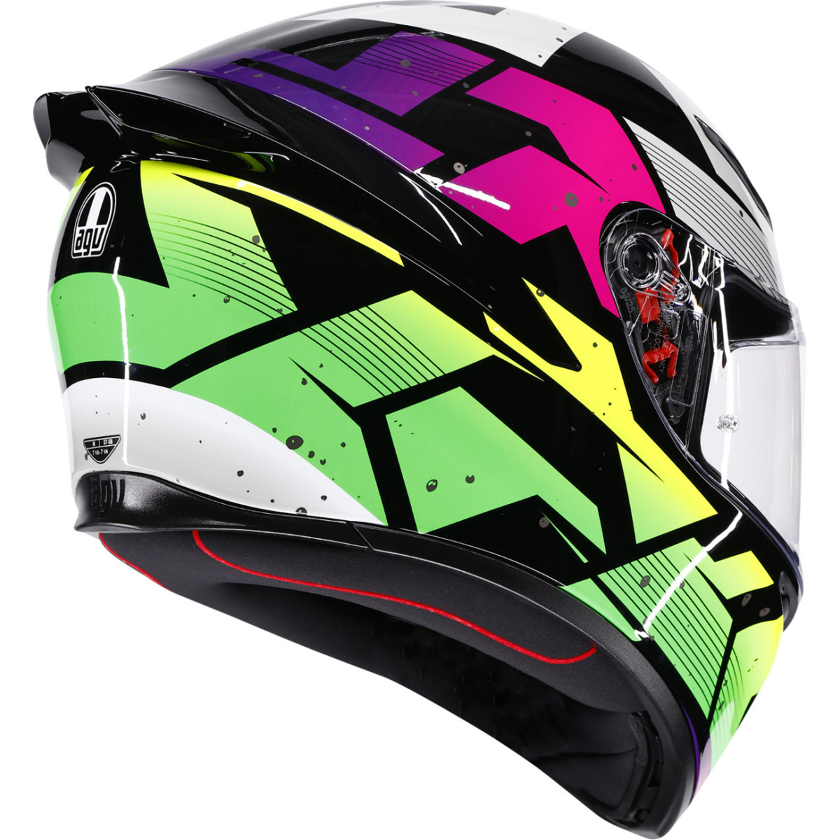 AGV #2118394018-071-M - K1 S Helmet - Punkpulse - Black/Purple/Lime - Medium
