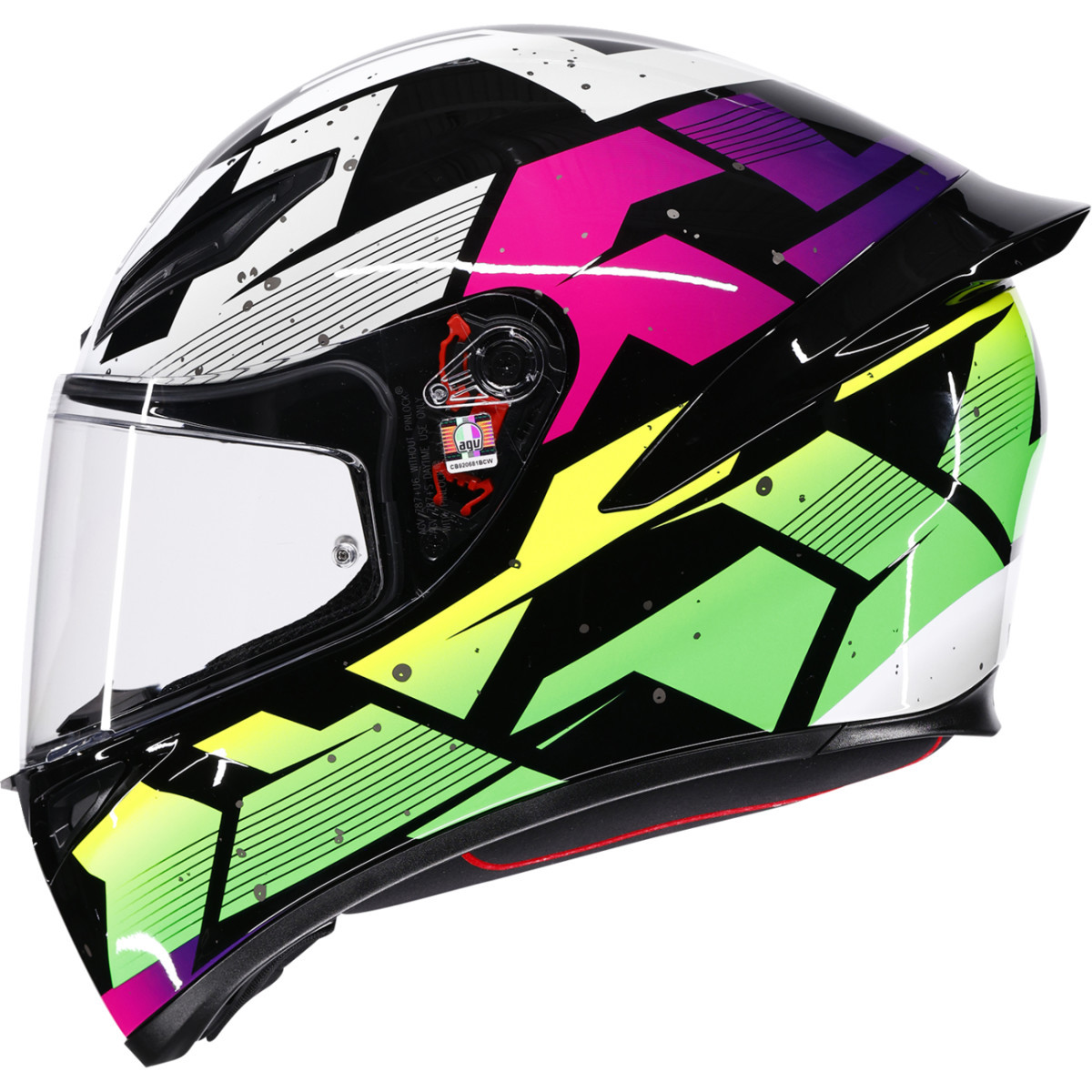 AGV #2118394018-071-XL - K1 S Helmet - Punkpulse - Black/Purple/Lime - XL