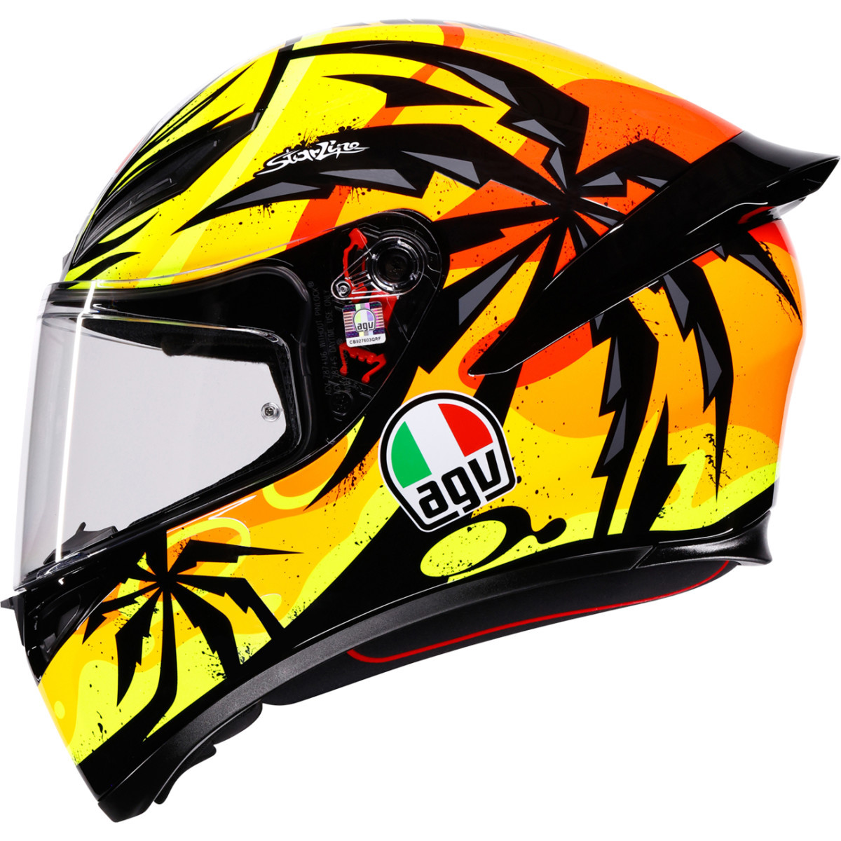 AGV #2118394018-070-XXL - K1 S Helmet - Tropicrush - Black/Orange - 2XL