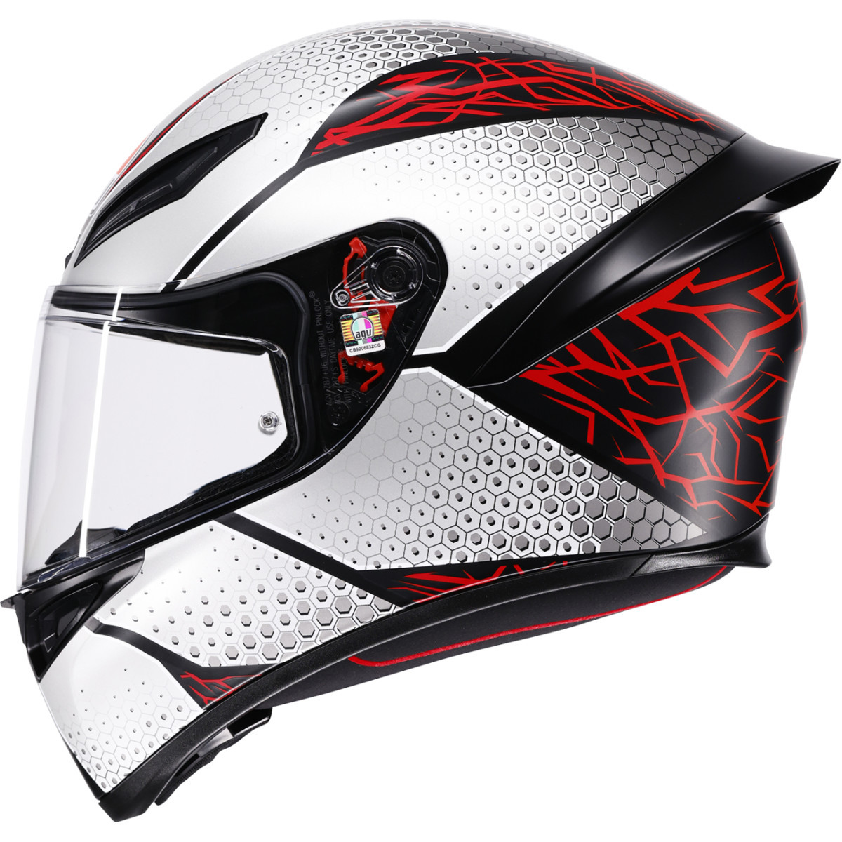 AGV #2118394018-073-S - K1 S Helmet - Speedarmor - Matte Black/Gray/Red - Small