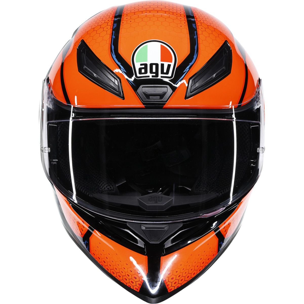 AGV #2118394018-074-L - K1 S Helmet - Speedarmor - Black/Orange/Blue - Large