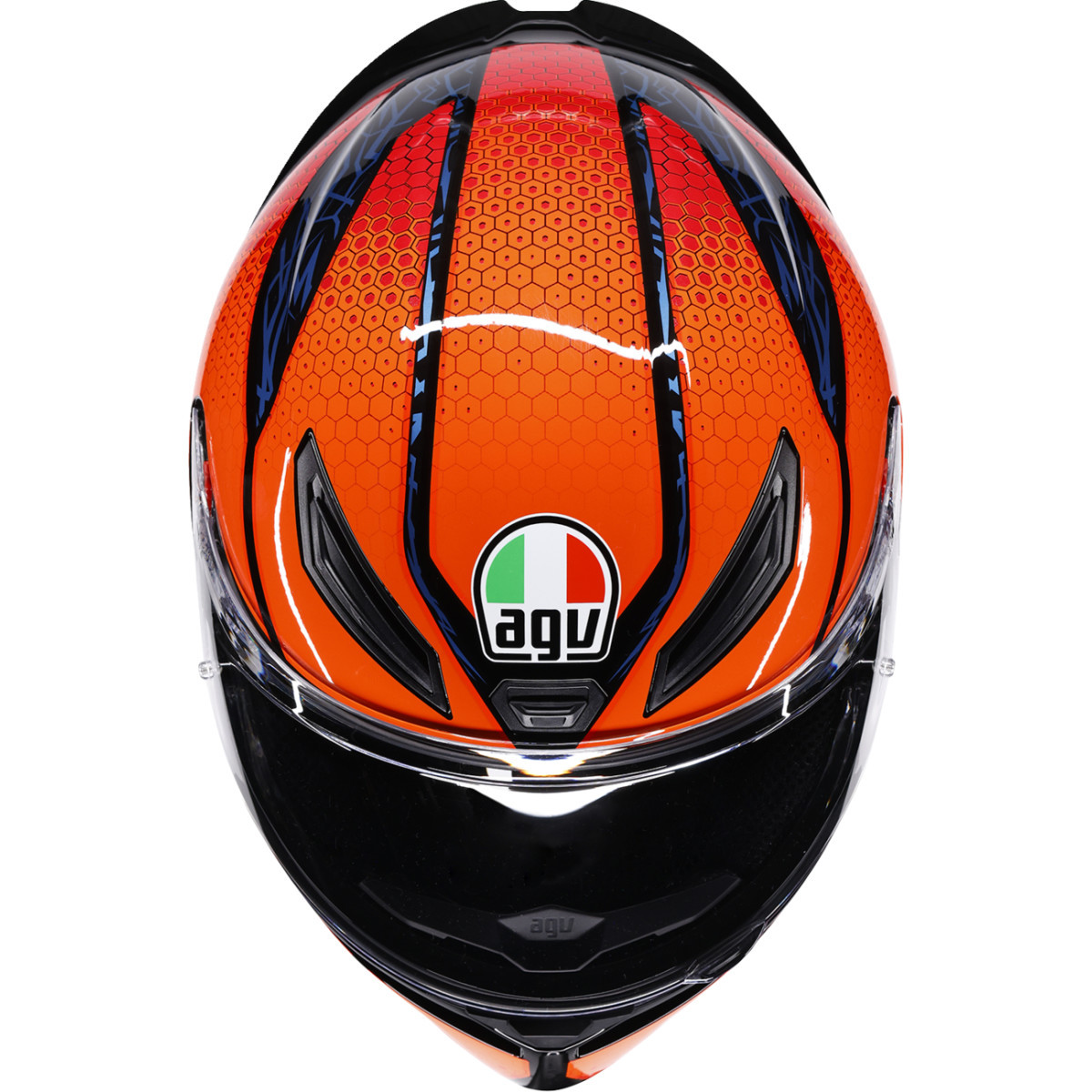 AGV #2118394018-074-XXL - K1 S Helmet - Speedarmor - Black/Orange/Blue - 2XL