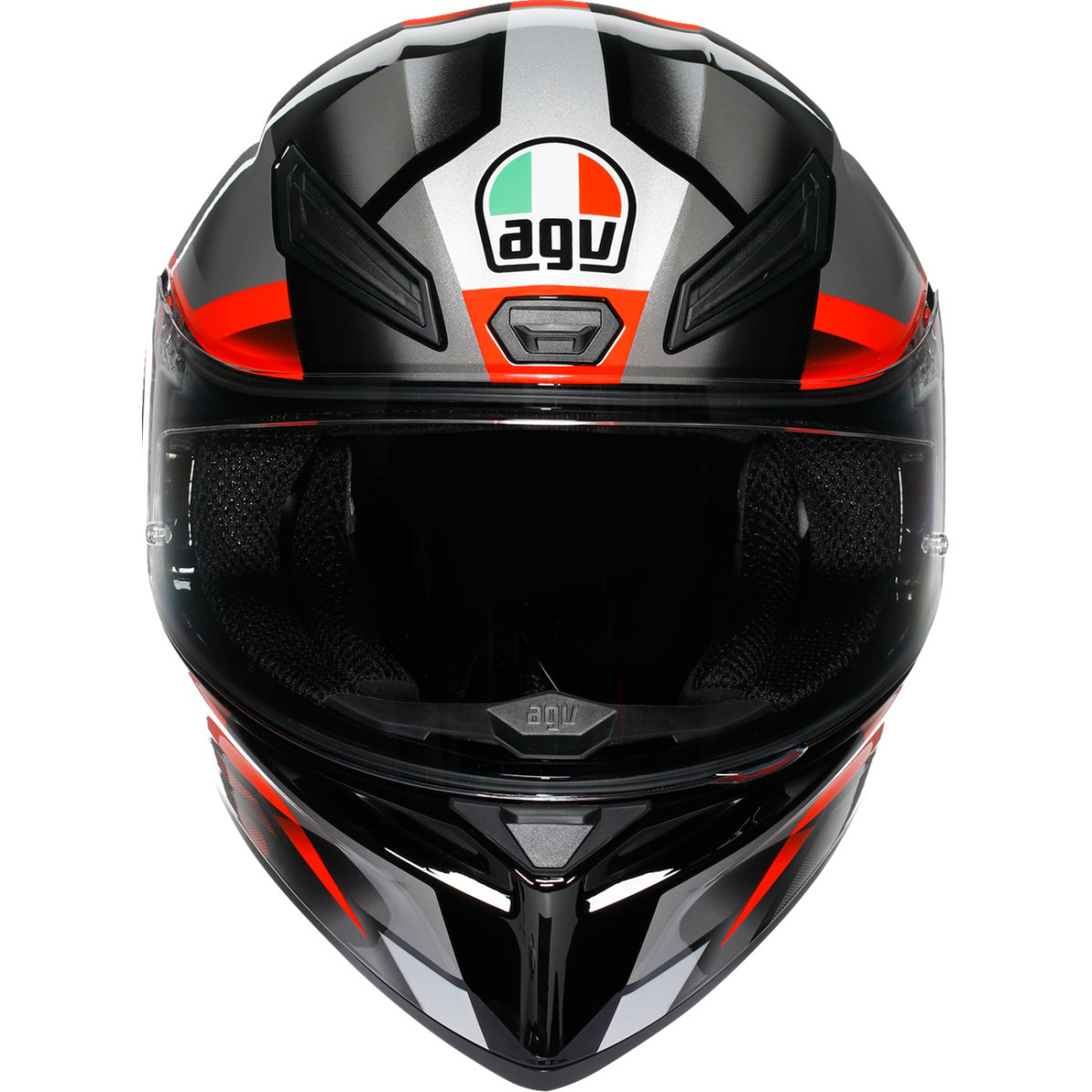 AGV #21183940180642X - K1 S Helmet - Fastlap - Black/Gray/Red - 2XL