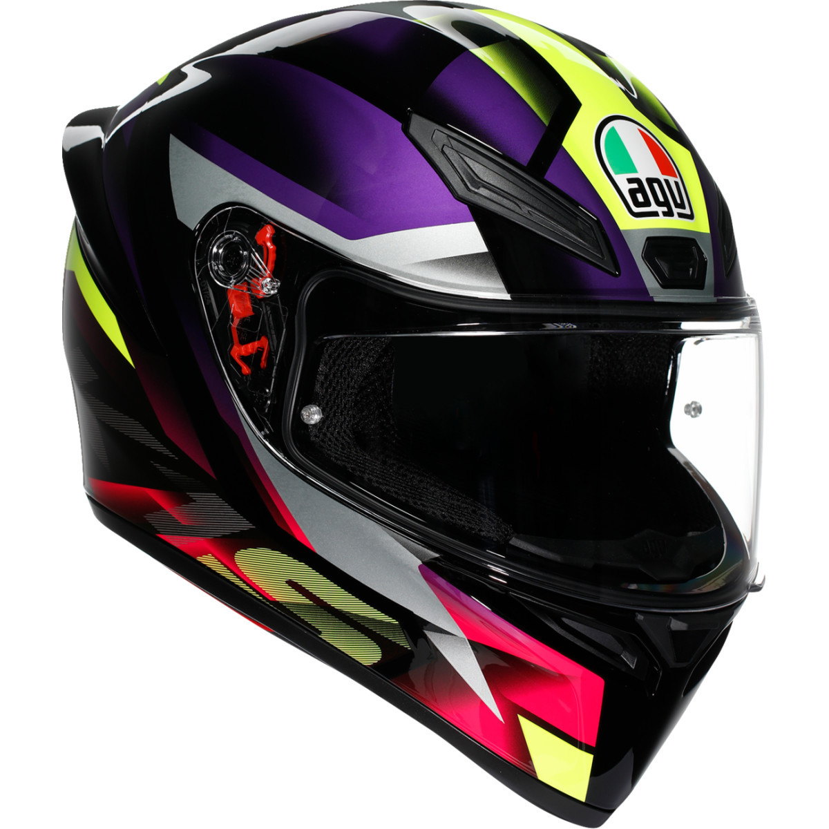 AGV #2118394018065M - K1 S Helmet - Fastlap - Black/Purple/Pink - Medium