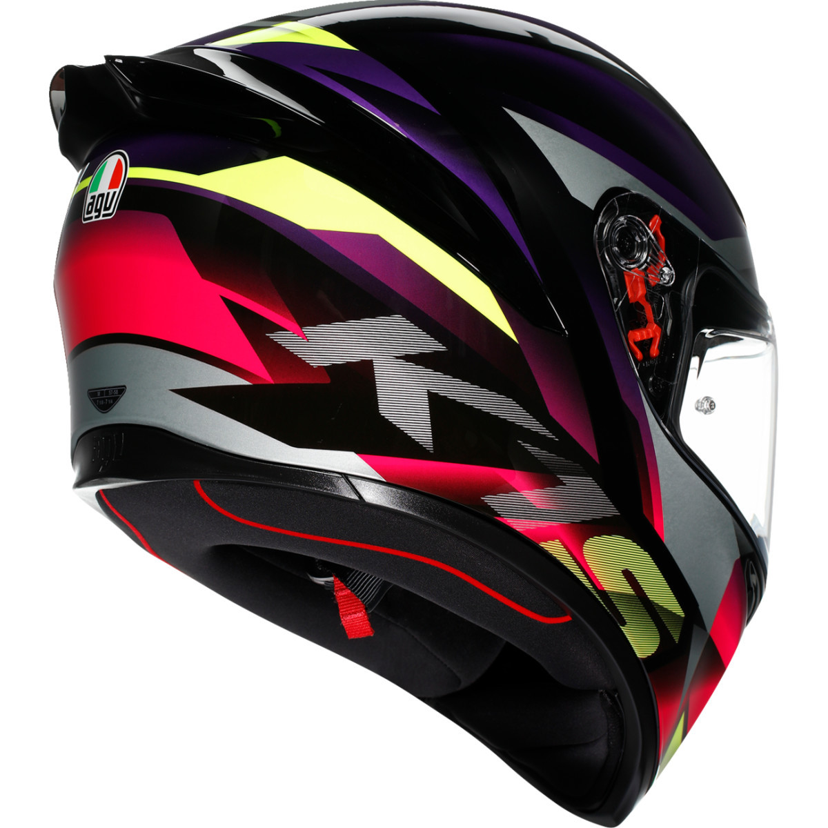 AGV #2118394018065L - K1 S Helmet - Fastlap - Black/Purple/Pink - Large
