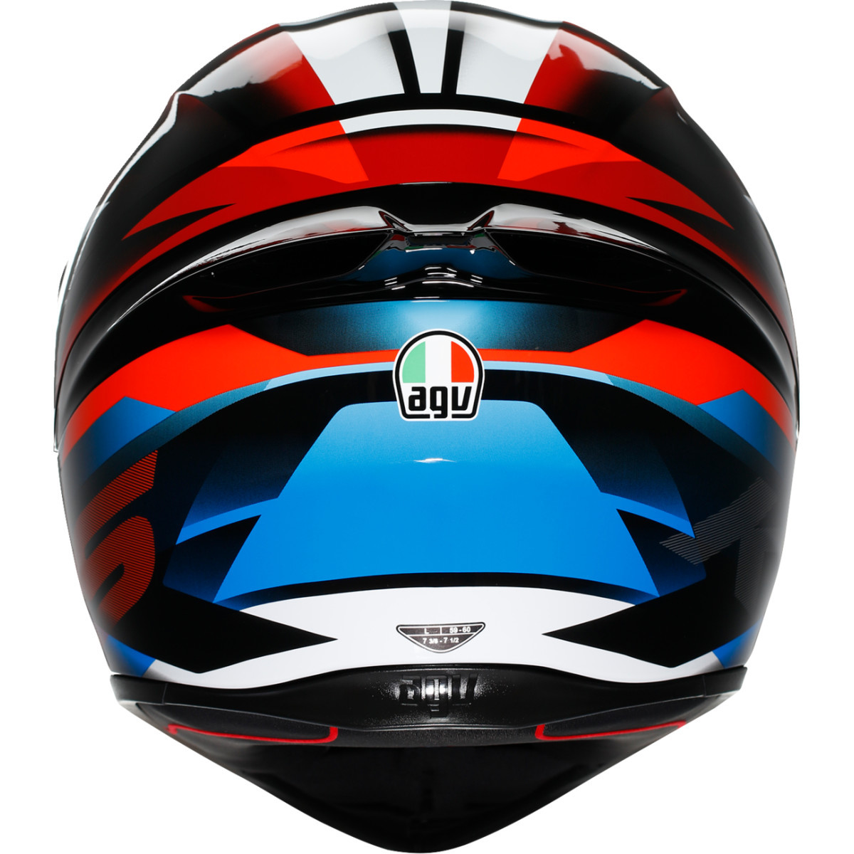 AGV #2118394018066L - K1 S Helmet - Fastlap - Black/Red/Blue - Large