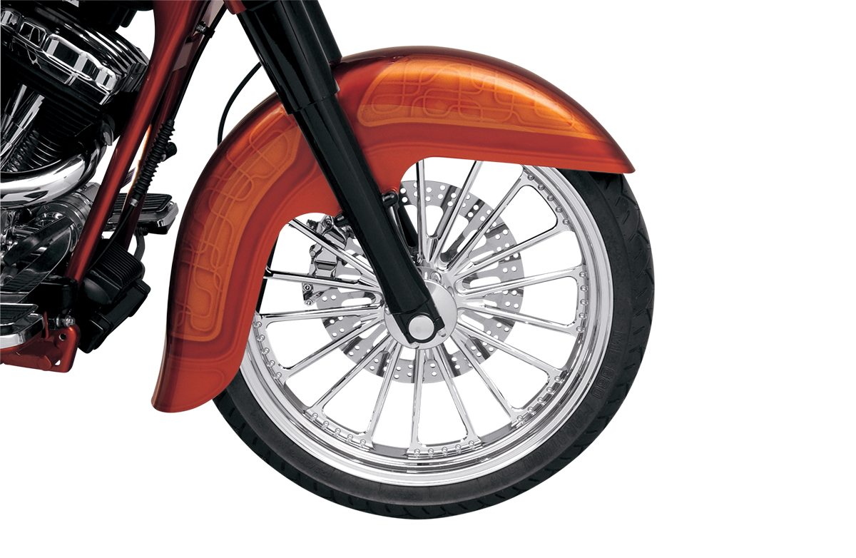Klock Werks #KWF-01-0101-2014 - Benchmark Front Fender Kit - Non-Raked - Steel - 21"