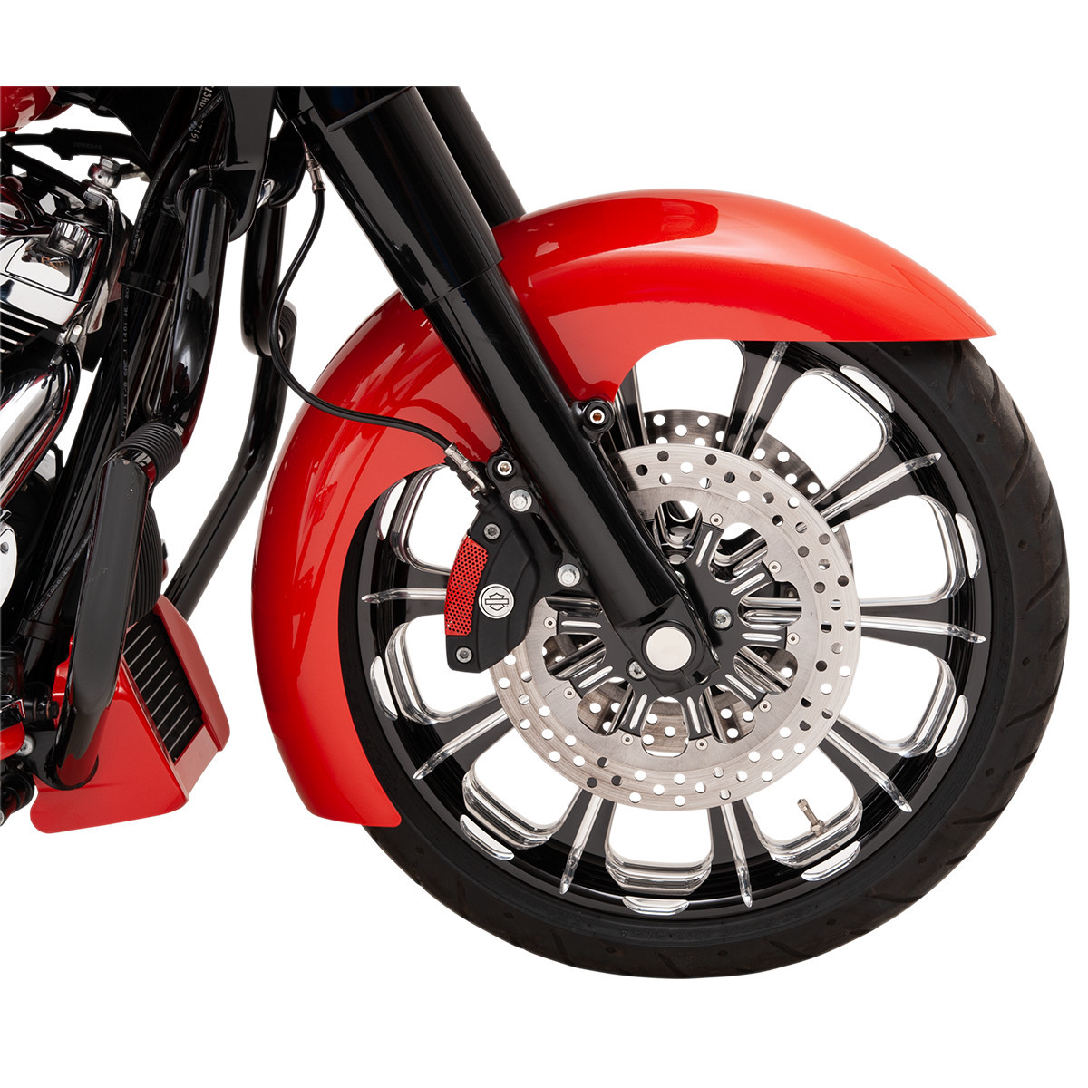 Klock Werks #KWF-01-0113-2014 - Level Front Fender - Black - 21" - HD Touring/Trike