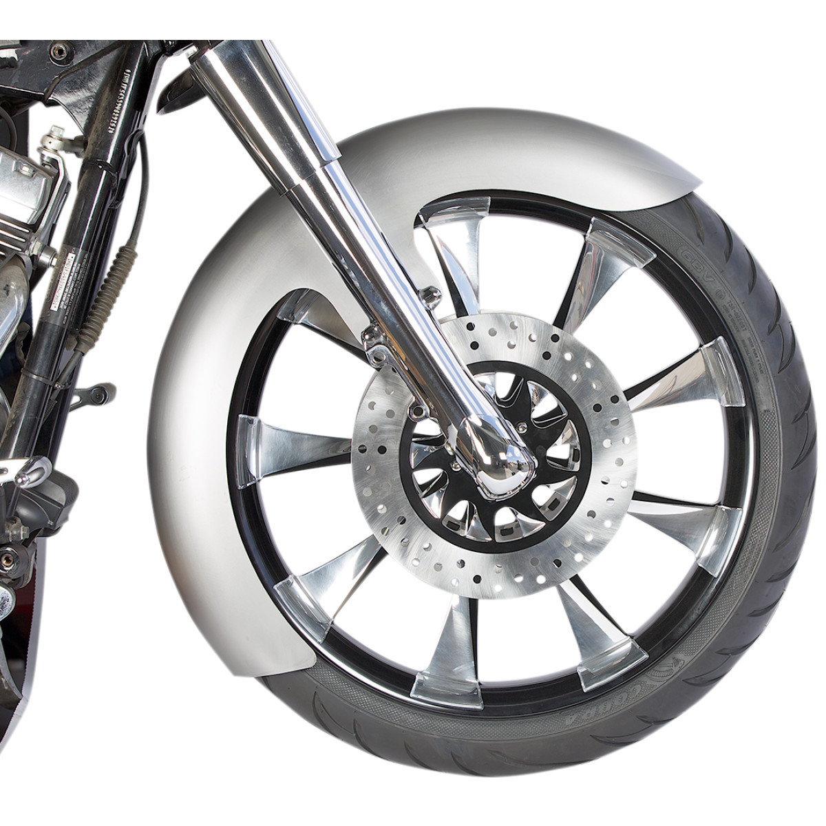 RWD V-twin #RWD-50137 - Custom Dresser Front Fender for 21" Wheel - Steel - LS-2 Style - 5.5" W x 43" L