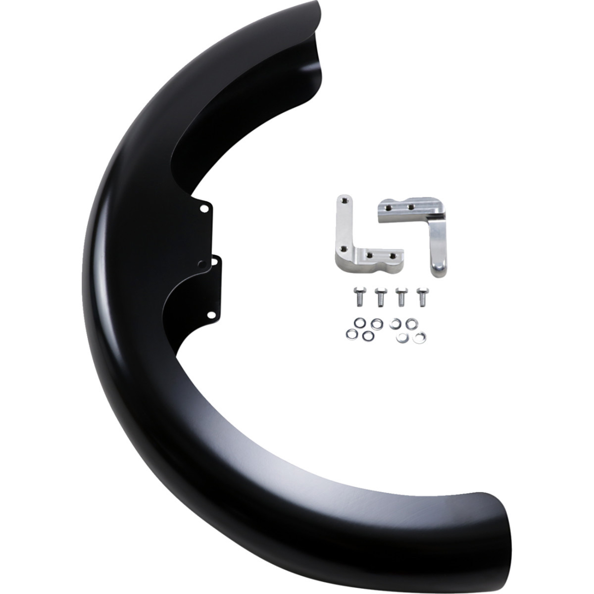 Klock Werks #KWF-03-0009 - Wrapper Front Fender - Black - 19" - HD Dyna/Softail