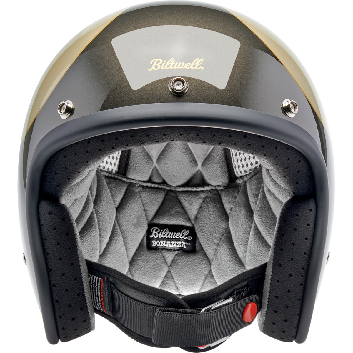 Biltwell #1001-589-201 - Bonanza Helmet - Scallop - Metallic Charcoal/Champagne - XS