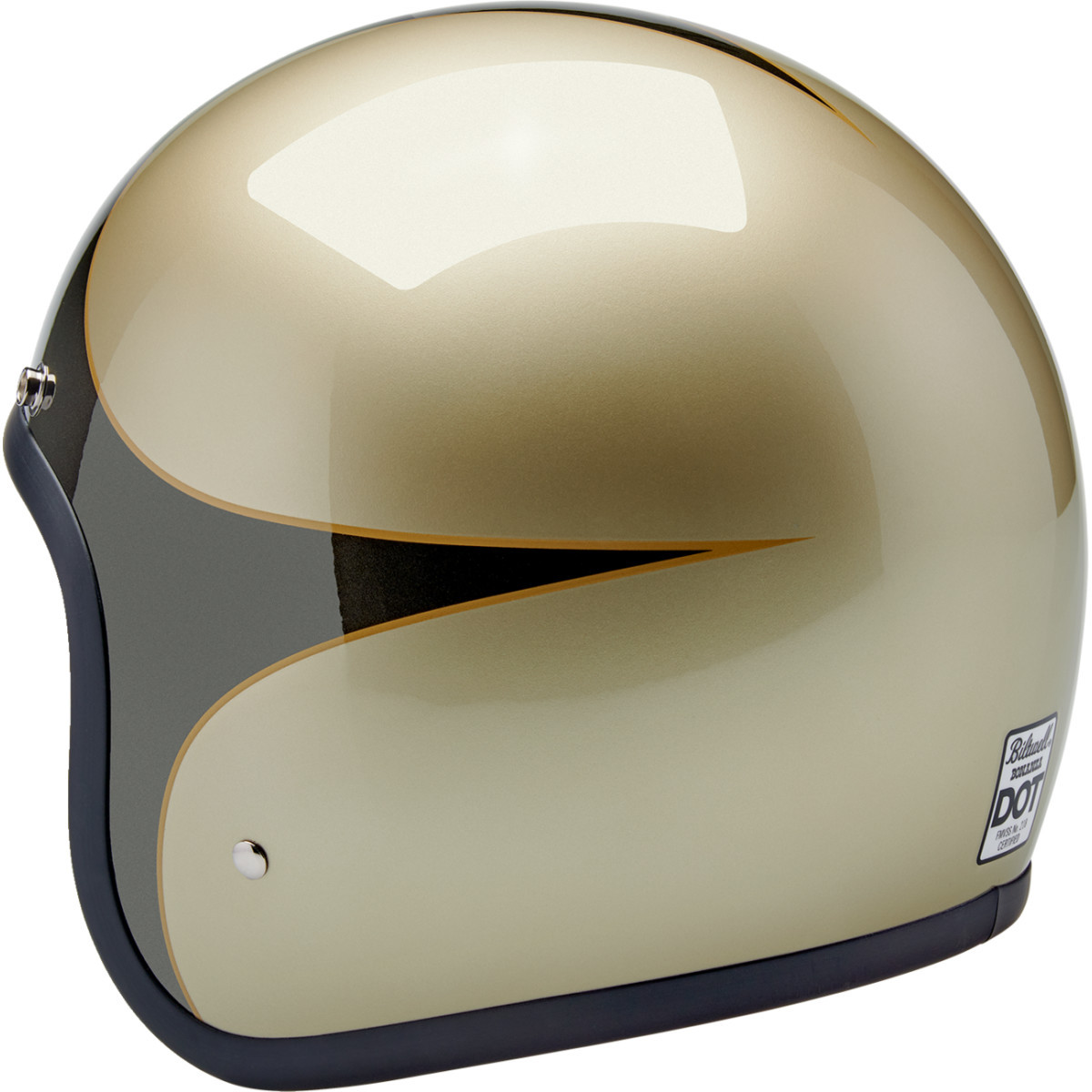 Biltwell #1001-589-203 - Bonanza Helmet - Scallop - Metallic Charcoal/Champagne - Medium