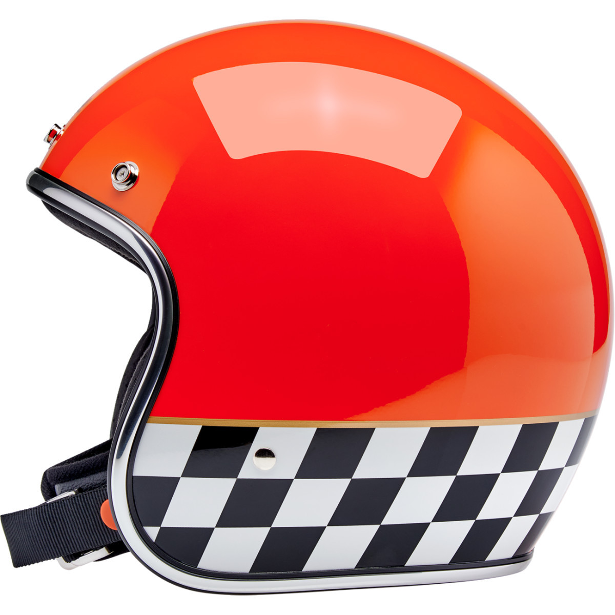 Biltwell #1001-590-204 - Bonanza Helmet - Competition - Orange - Large