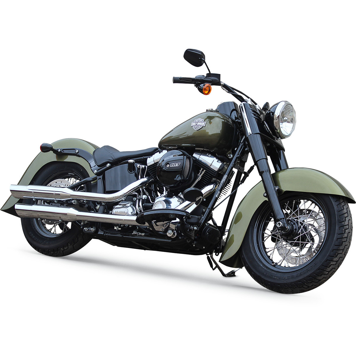 Klock Werks #KWF-02-0399 - Benchmark Front Fender - Black - 16"-19" - HD Softail