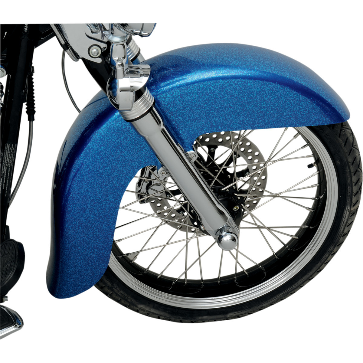Klock Werks #KWF-02-0399 - Benchmark Front Fender - Black - 16"-19" - HD Softail