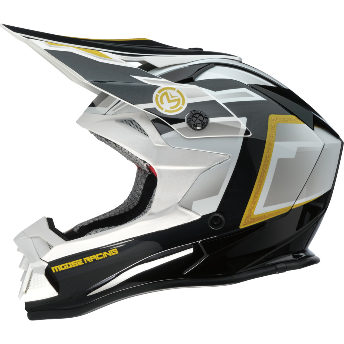 Moose Offroad - MR3 Helmet - F.A.F. - White/Black/Gold - XL