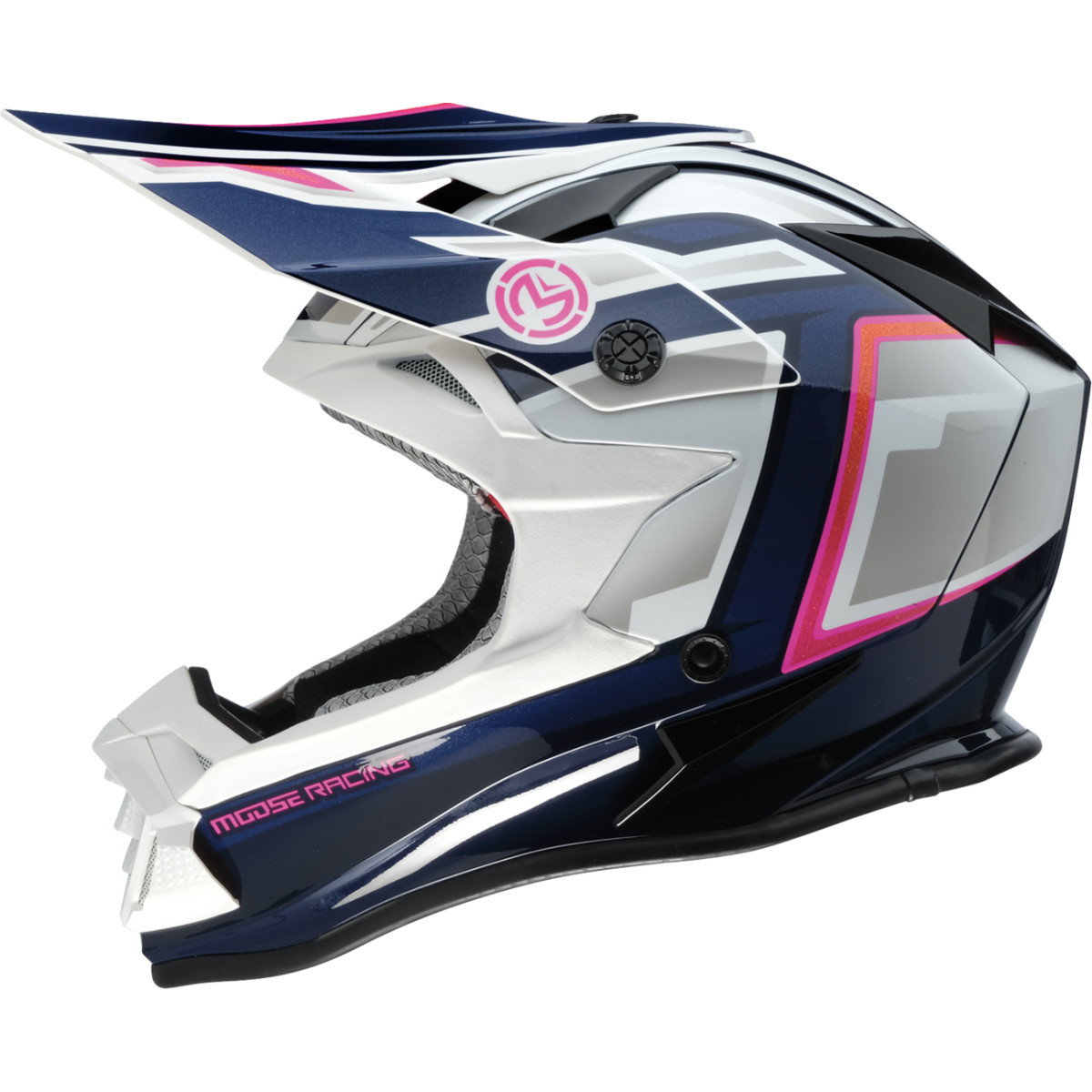 Moose Offroad - MR3 Helmet - F.A.F. - White/Navy/Pink - 2XL