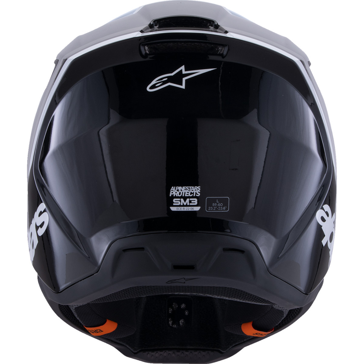Alpinestars #8300826-1546-S - SM3 Helmet - Radium - Gloss Black/White/Gray - Small
