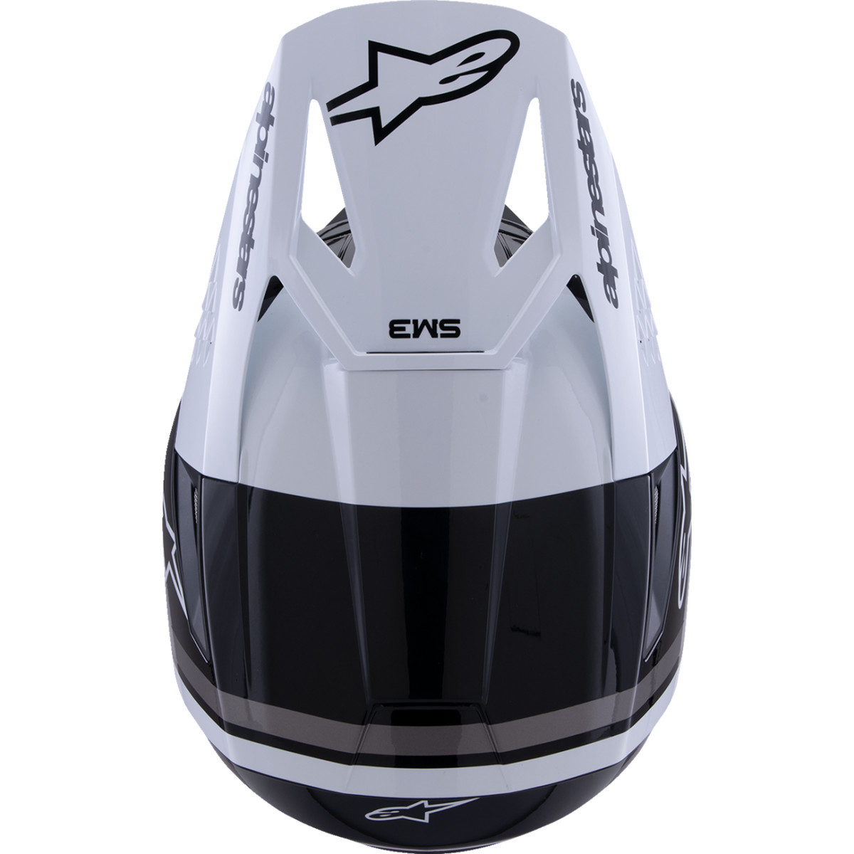 Alpinestars #8300826-1546-M - SM3 Helmet - Radium - Gloss Black/White/Gray - Medium