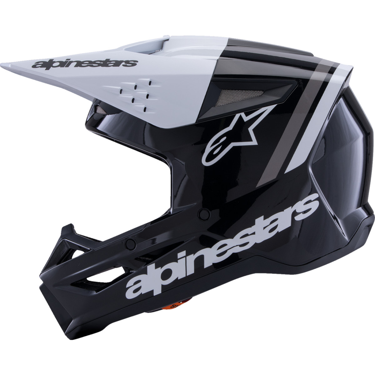 Alpinestars #8300826-1546-L - SM3 Helmet - Radium - Gloss Black/White/Gray - Large