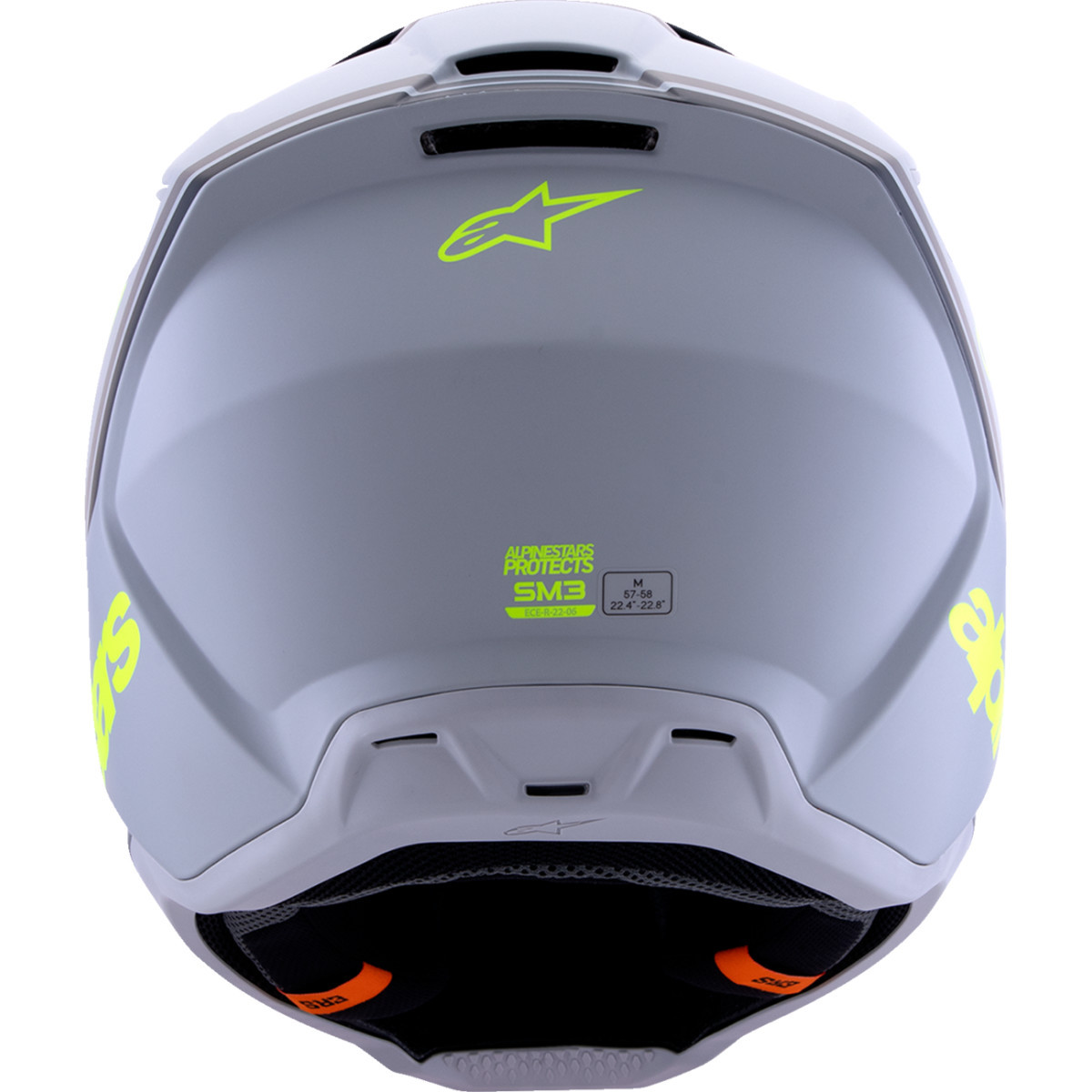 Alpinestars #8300826-9510-S - SM3 Helmet - Radium - Matte Gray/Black/Yellow Fluo - Small