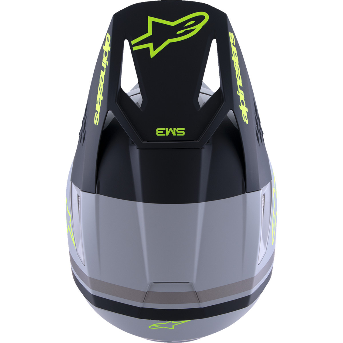 Alpinestars #8300826-9510-S - SM3 Helmet - Radium - Matte Gray/Black/Yellow Fluo - Small