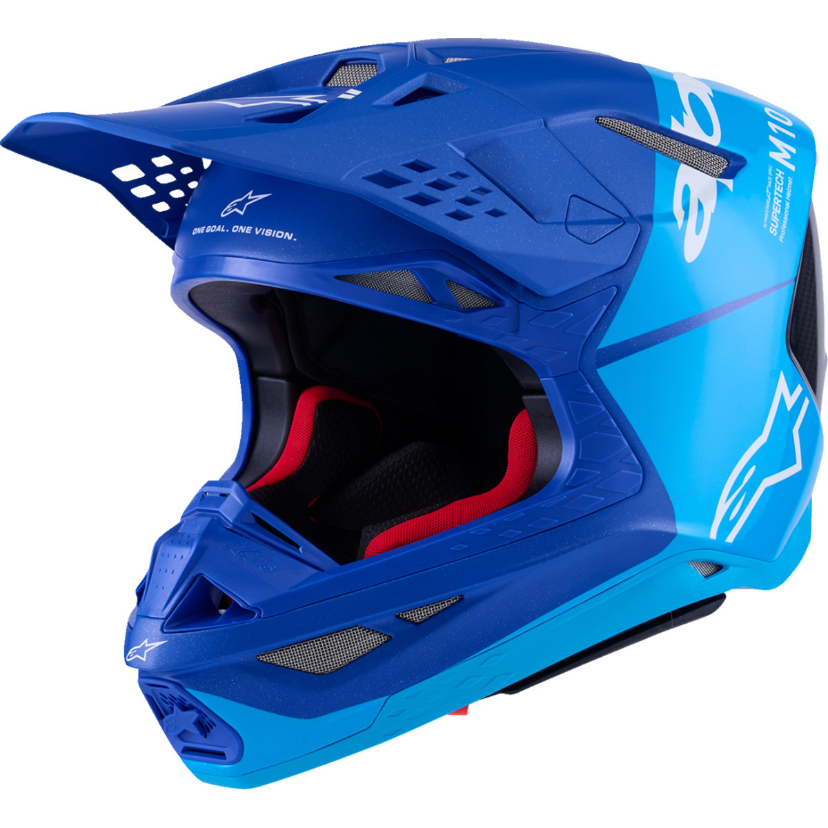 Alpinestars #8301023-7282-XS - Supertech M10 Helmet - Flood - MIPS® - Blue/Black Carbon - XS