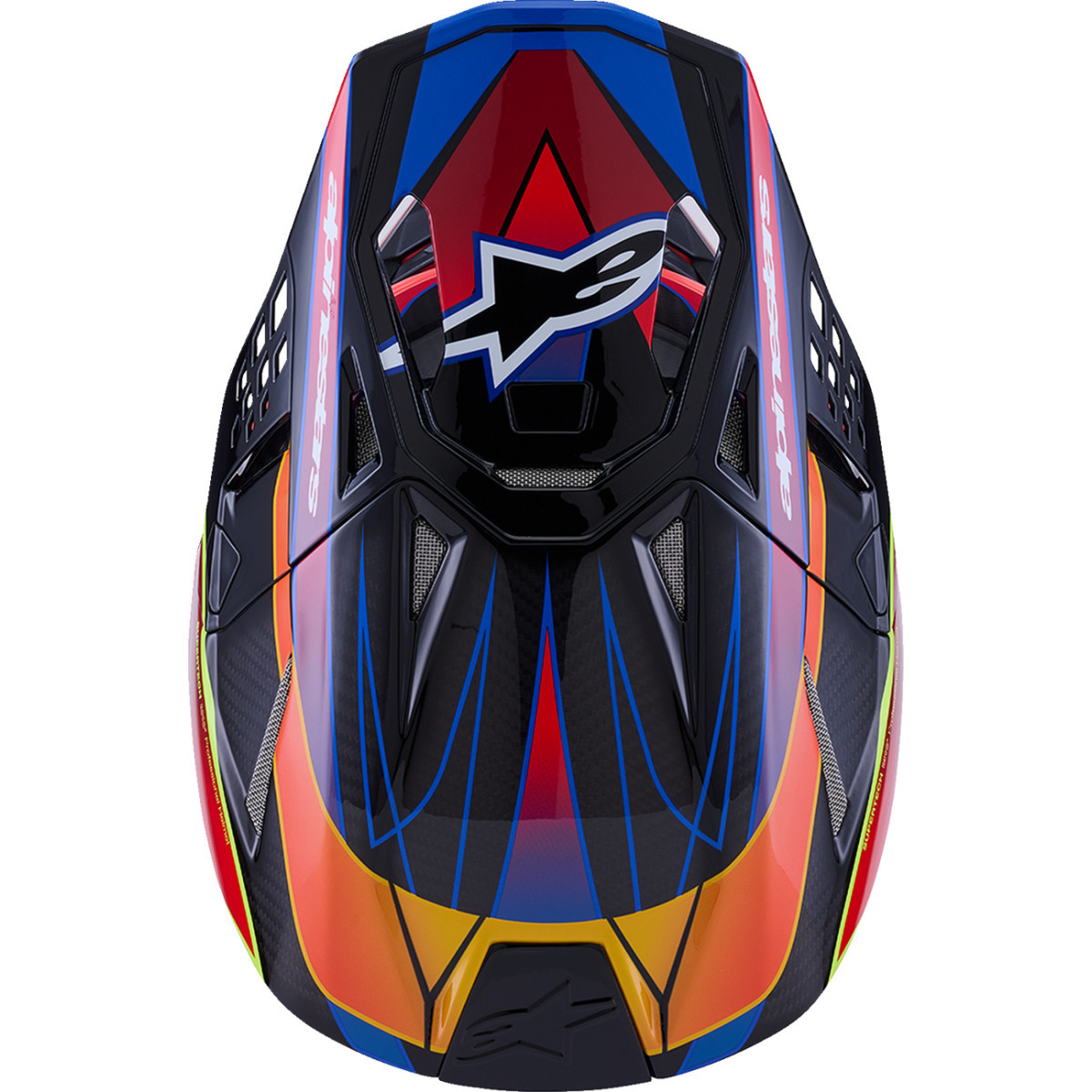 Alpinestars #8301223-7356-L - Supertech M10 Helmet - MIPS® - Era - Gloss/Blue/Red/Yellow Fluo - Large