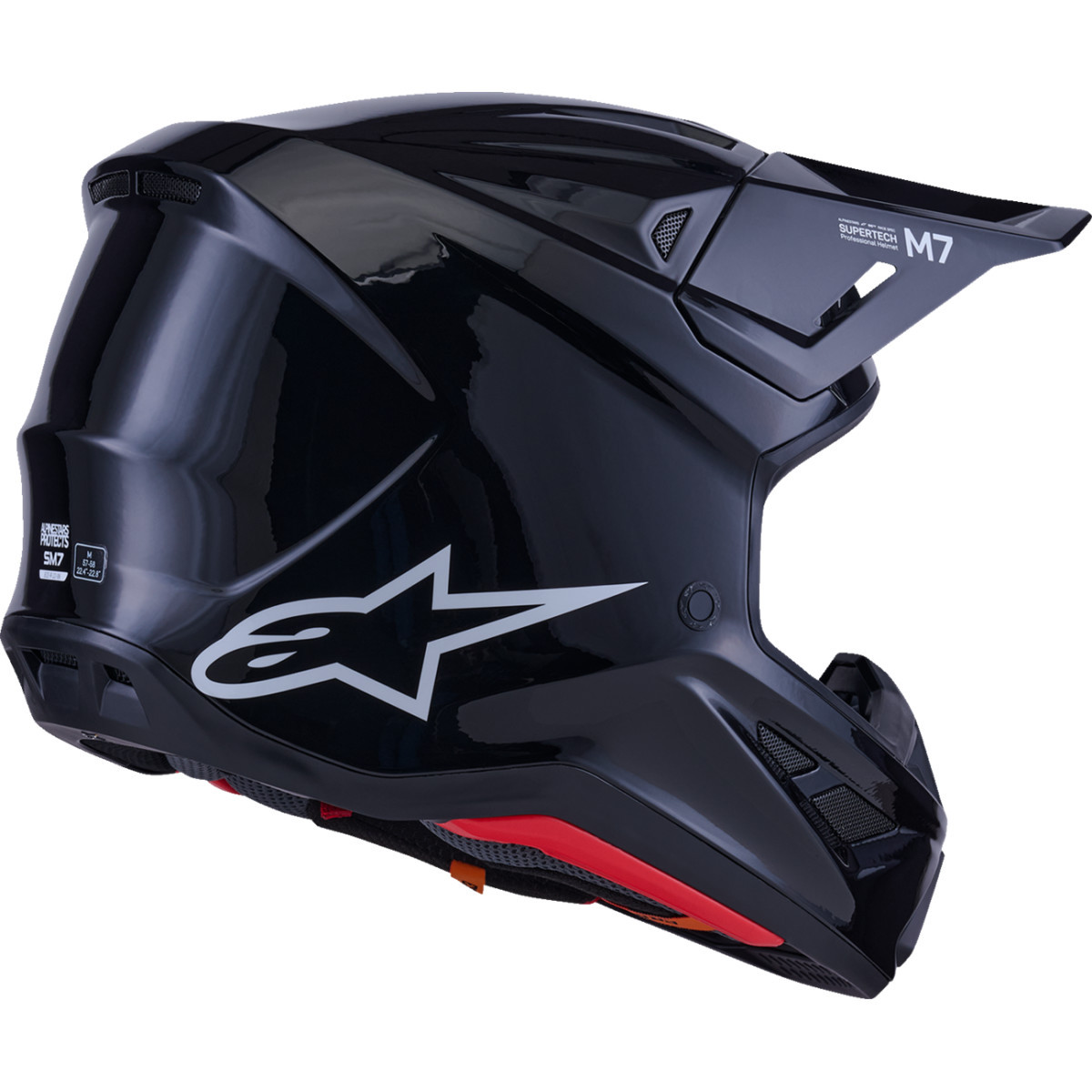Alpinestars #8301426-1180-XXL - SM7 Helmet - Solid - Gloss Black - 2XL